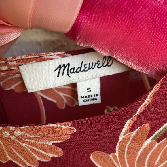 Madewell 100% silk pattern blouse size s - Picture 3 of 7